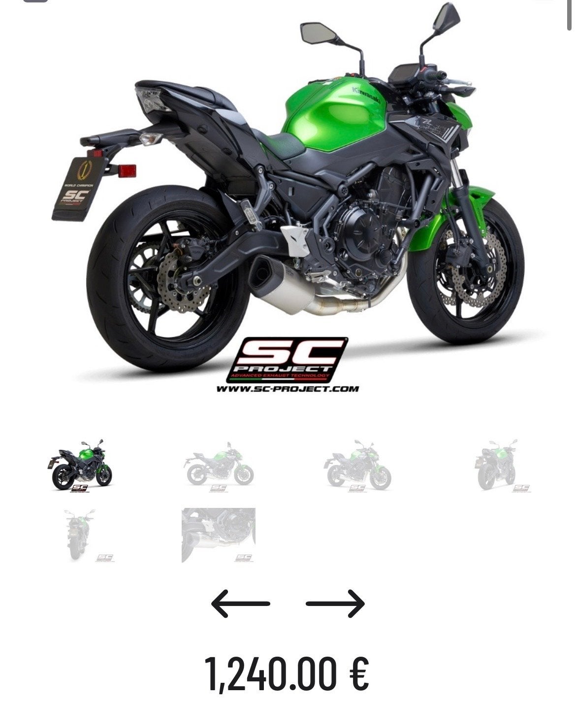 SC Project uitlaat voor Kawasaki Ninja 650, Motoren, Ophalen of Verzenden, Nieuw