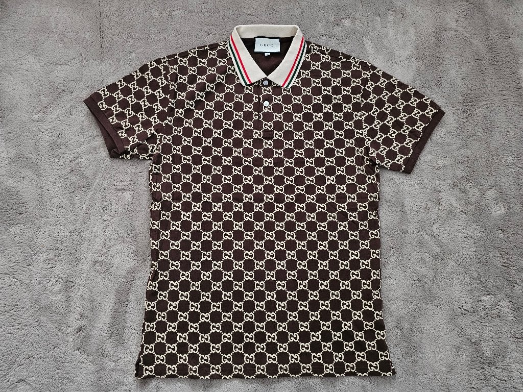 Gucci Zomerpolo Bruin maat M, Verzenden, Nieuw, Maat 48/50 (M), Bruin