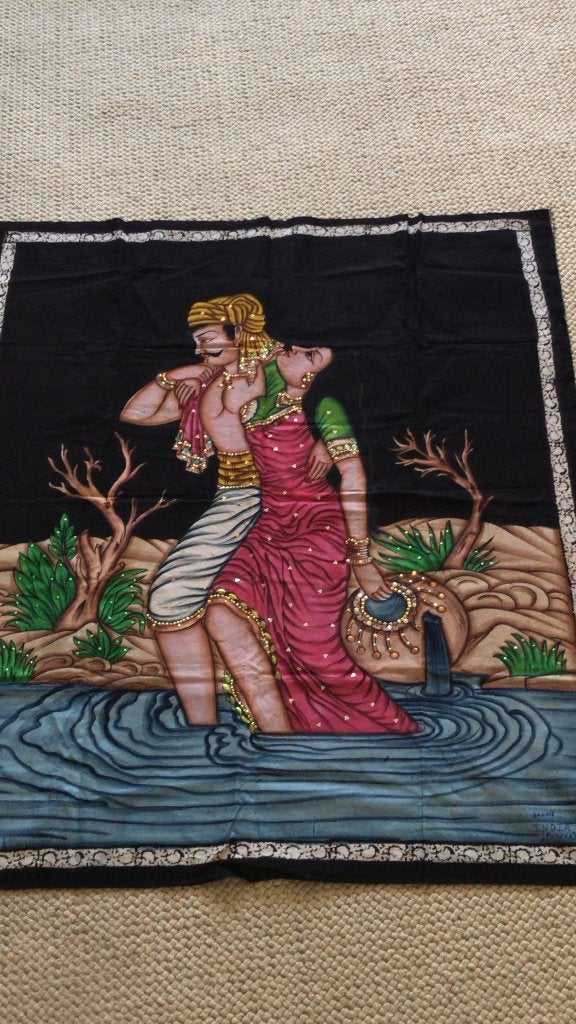 Thais afbeelding op stof, Ophalen, Meerkleurig, 120 cm of meer, Nieuw