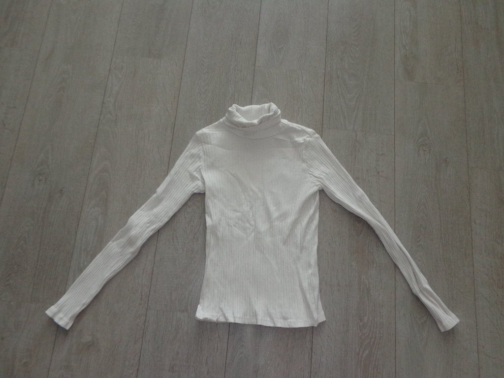 wit meisjescoltruitje van Zara, maat 11/12/152, Ophalen of Verzenden, Gebruikt, Meisje, Trui of Vest