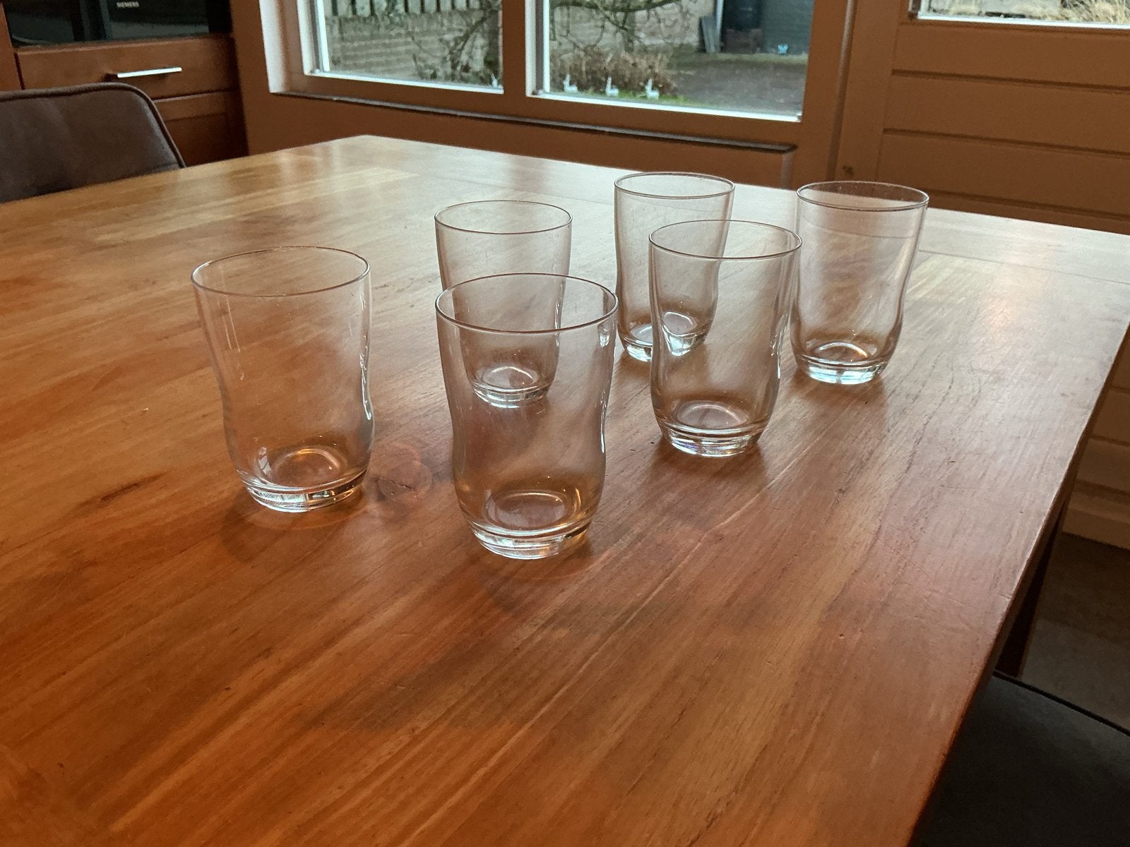 Set van 6 glazen - limonade of waterglazen, Ophalen of Verzenden, Gebruikt, Glas, Glas of Glazen