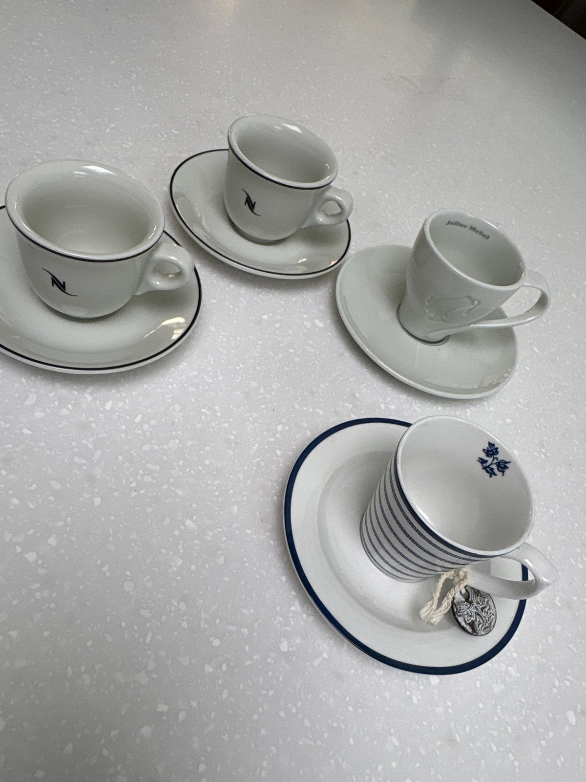 Diverse Kopjes en Schotels - Nespresso, Julius Meinl, Pip St, Gebruikt, Keramiek, Pip Studio, Ophalen of Verzenden