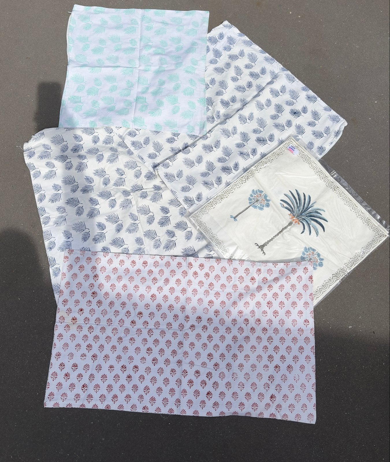 6x Blockprint Kussenhoezen - Diverse Maten en Prints, Overige merken, Meerkleurig, Met print, Nieuw
