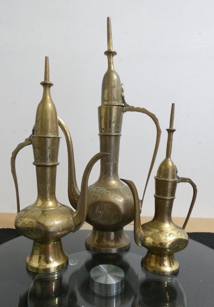 3x Indiase snotneuzen [1315], Antiek en Kunst, Antiek | Koper en Brons, Ophalen of Verzenden