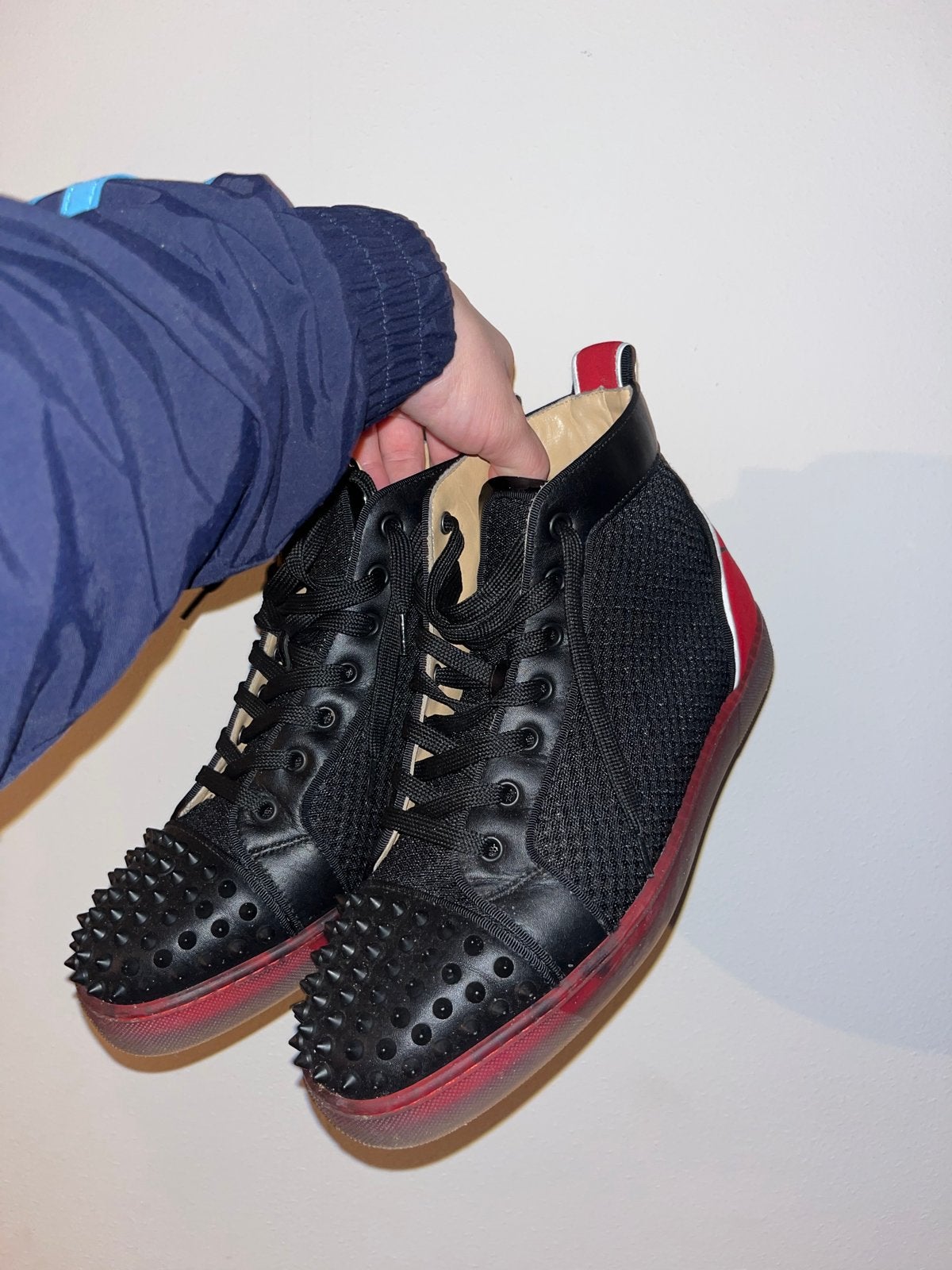 Christian Louboutin Sneakers Maat 40.5, Ophalen of Verzenden, Gedragen, Zwart, Sneakers of Gympen