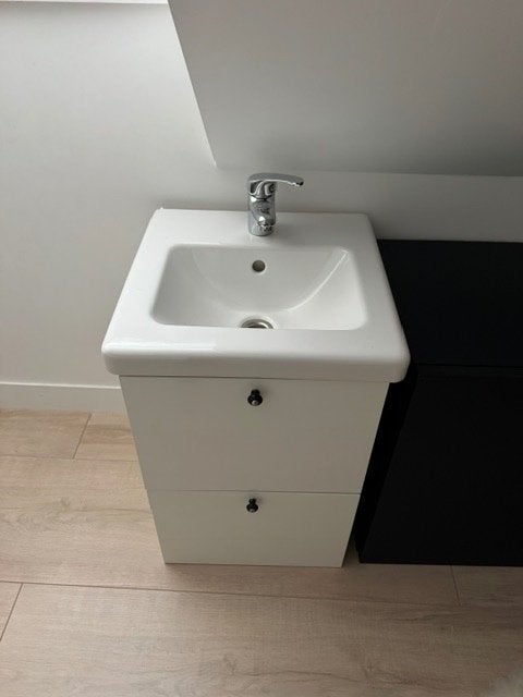 wastafel wastafelkast ikea kraan, Ophalen, Gebruikt, Chroom, Wastafel