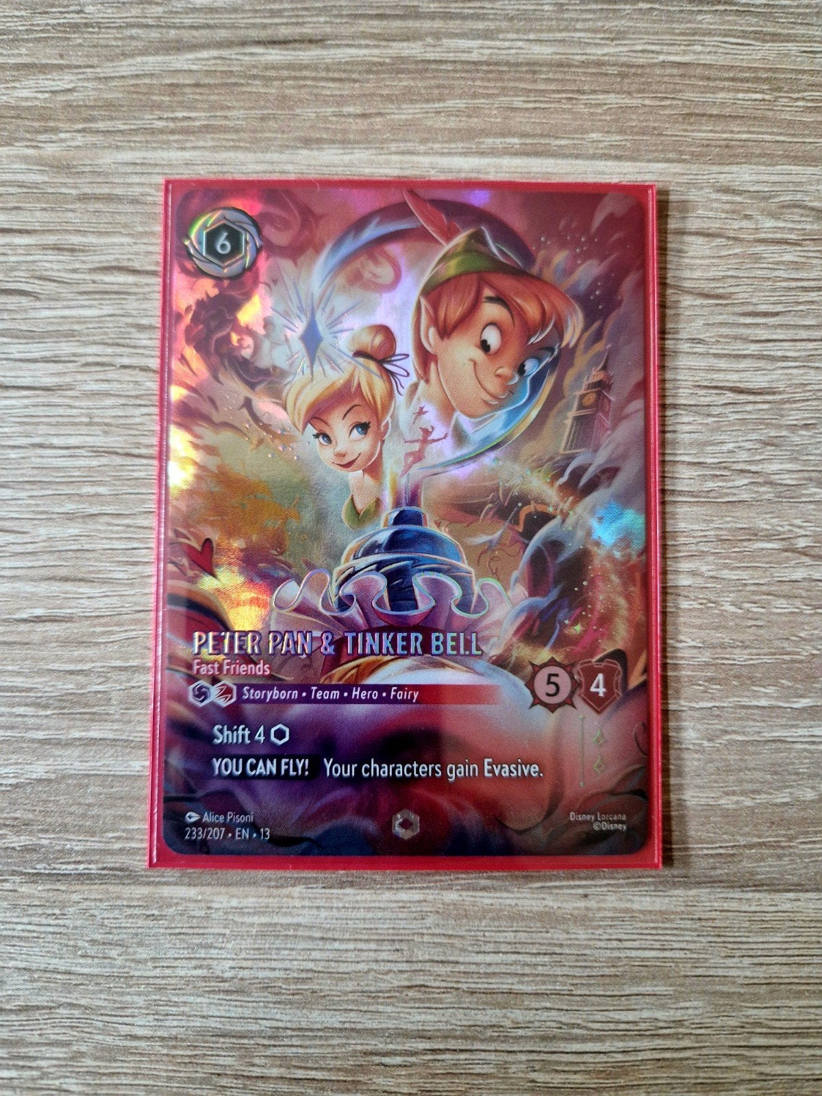Peter Pan & Tinker Bell fast friends #233 13ATV lorcana, Ophalen of Verzenden, Nieuw, Losse kaart, Foil
