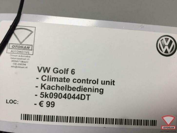 vw golf 6 climatronic climate control unit 5k0907044dt, Gebruikt, Volkswagen, Volkswagen AG, Berliner Ring 2
38440  Wolfsburg, DE
