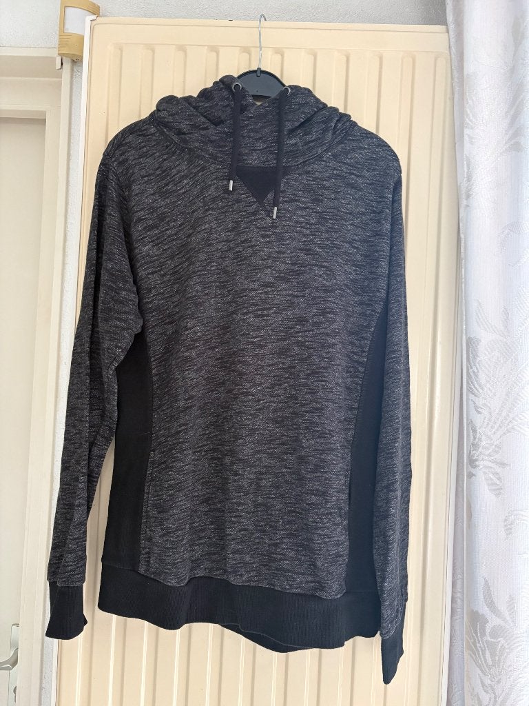 SMOG Slim Fit Hoodie - Grijs/Zwart, Kleding | Heren, Maat 52/54 (L), Meerkleurig, Ophalen of Verzenden, SMOG