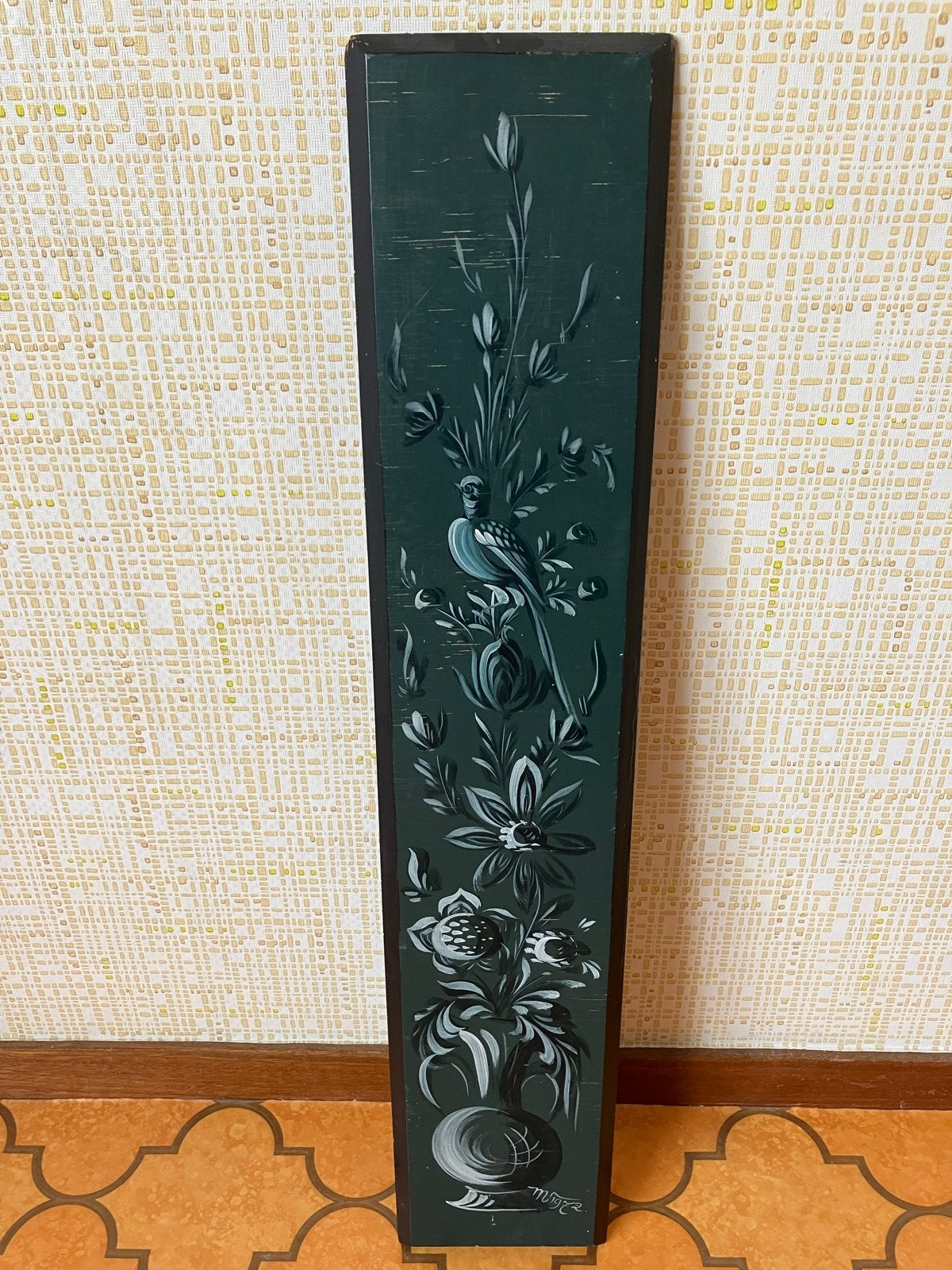 Hindelooper wanddecoratie, handgeschilderd door Meine Visser, Ophalen