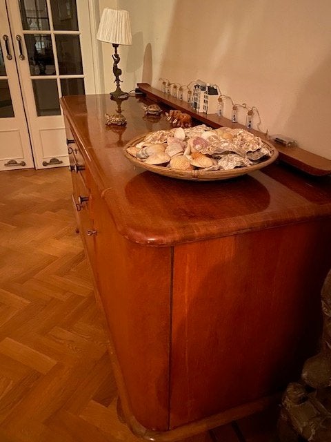 fabulous fifties dressoir, origineel jaren 50, gepolitoerd!, Ophalen, Gebruikt, 75 cm of meer, 150 tot 200 cm