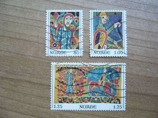 Noorwegen  Mi 734 - 736, Ophalen of Verzenden, Noorwegen, Gestempeld