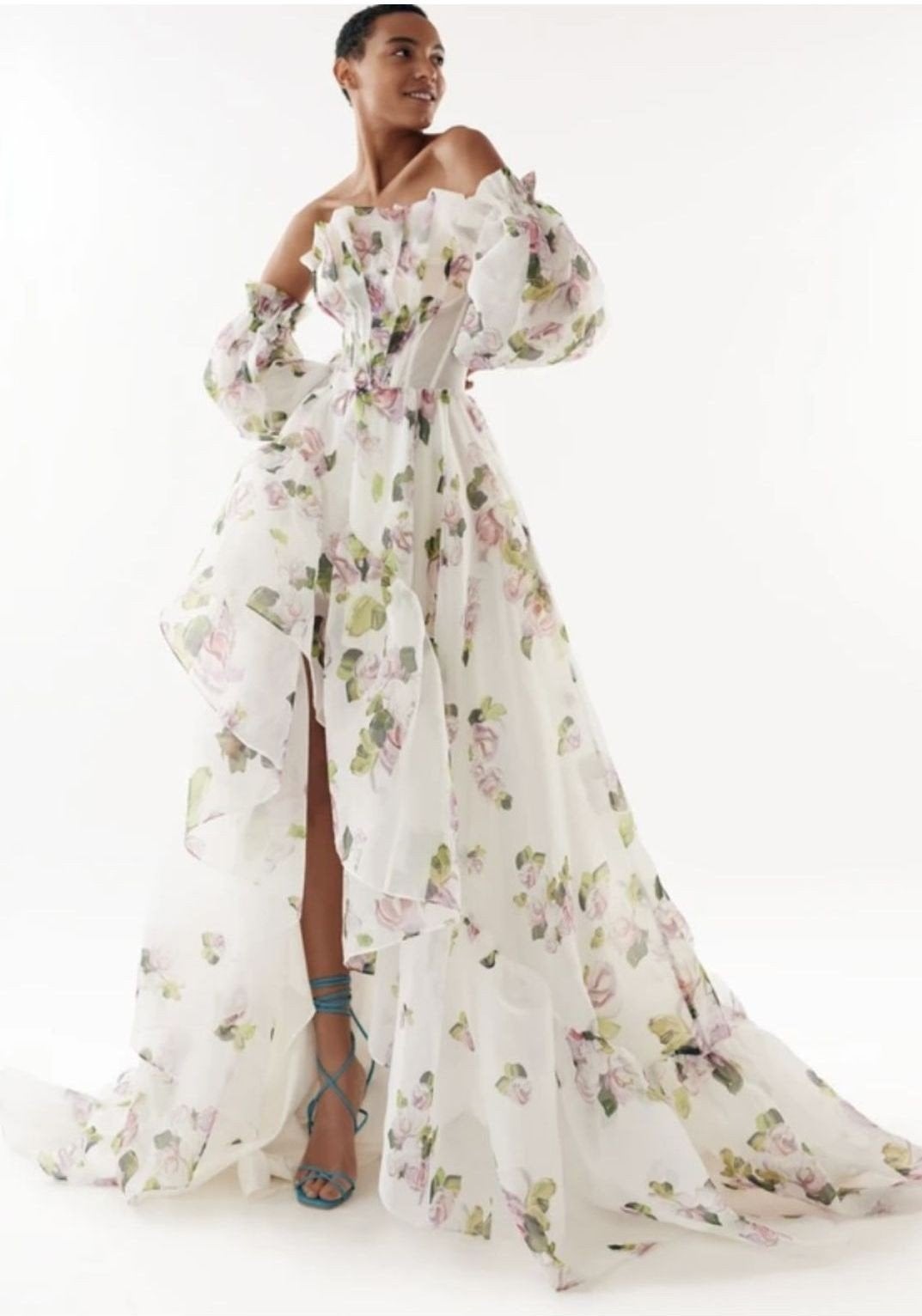 Mila Nova 'Jardin de Fleur' Strapless Maxi Jurk, bruidsjurk, Trouwjurk, Meerkleurig, Nieuw, Ophalen of Verzenden