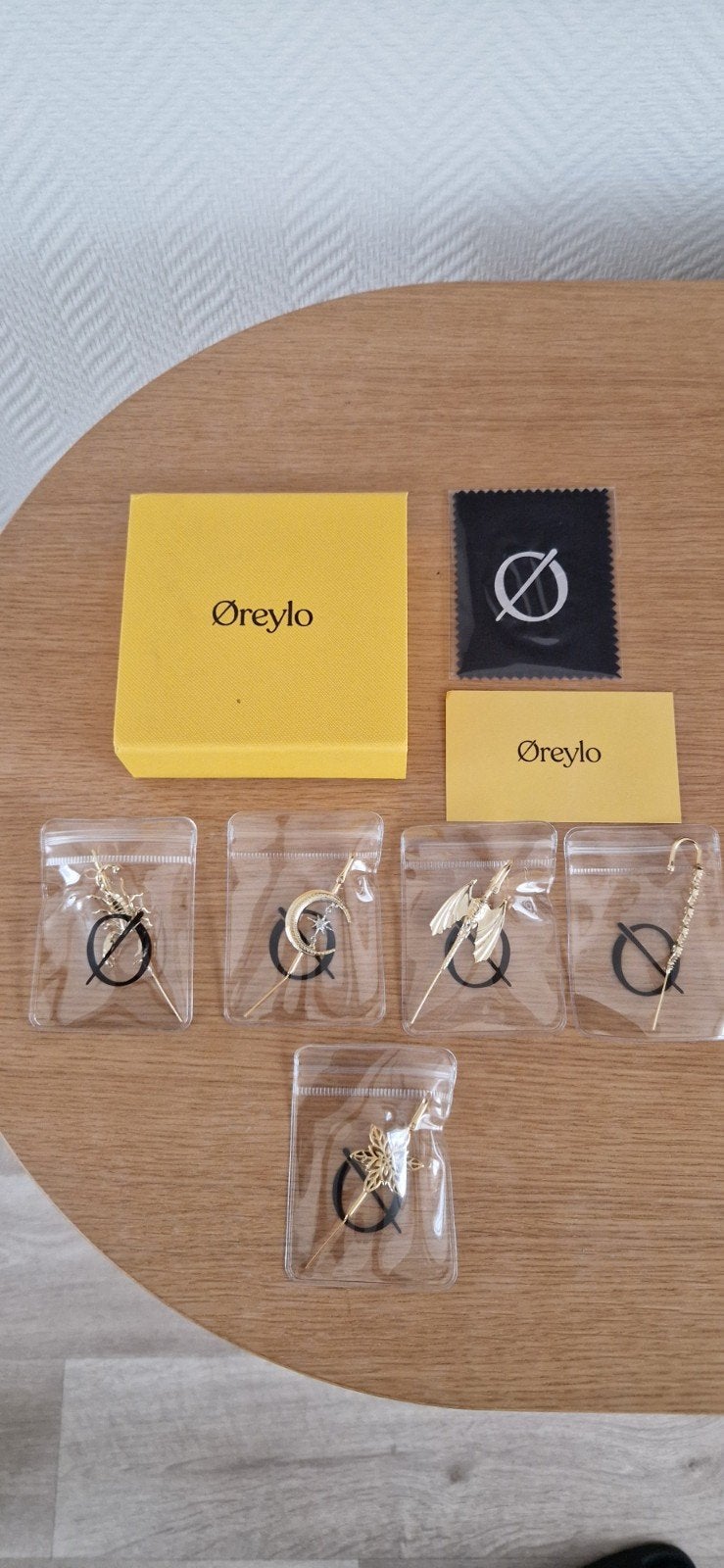 Oreylo Oorbellen Set - Diverse Gouden Hangers, Overige materialen, Hangers, Nieuw, Ophalen of Verzenden