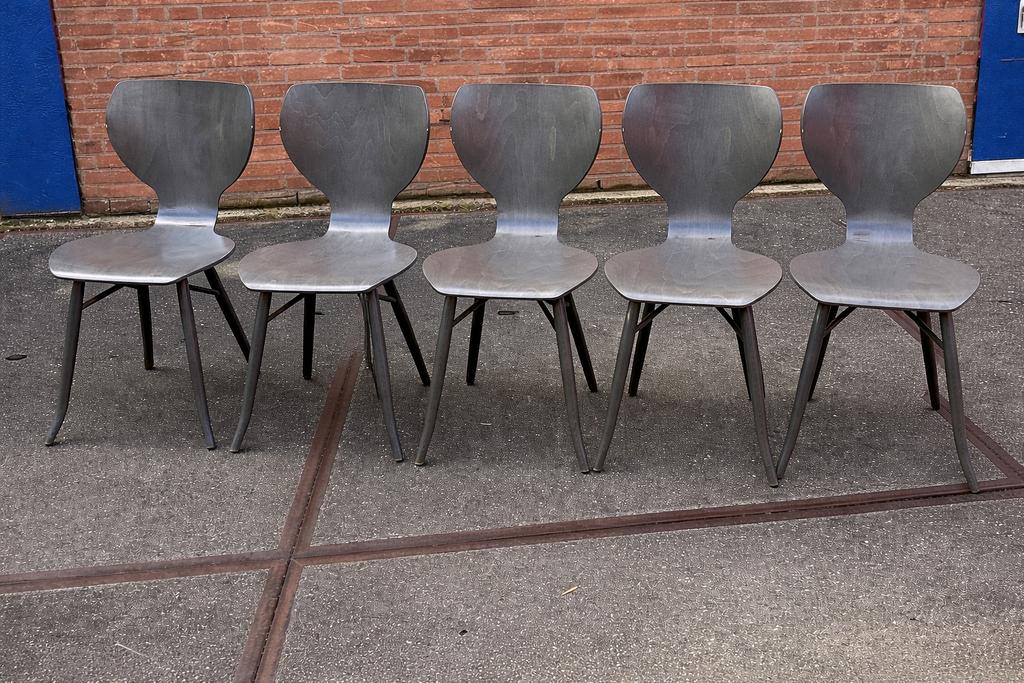 5x Linteloo Tulipani design eetkamerstoelen, Ophalen, Gebruikt, Wit, Vijf, Zes of meer stoelen