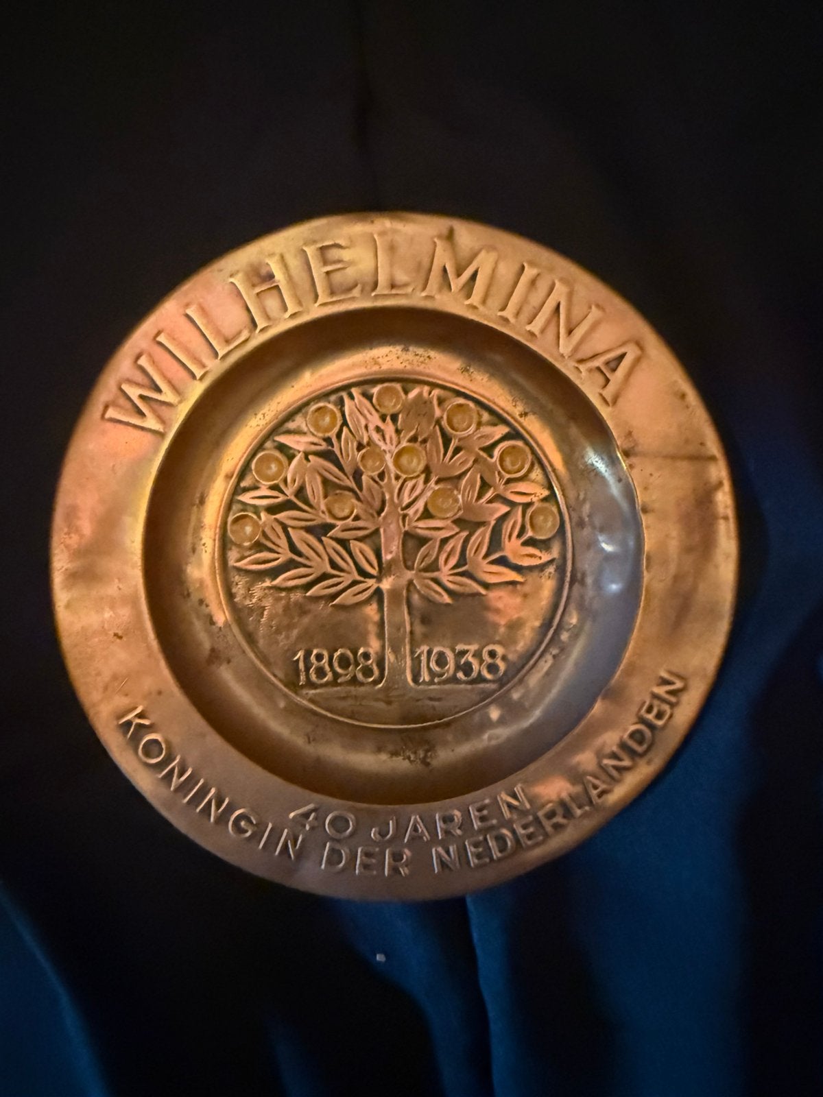 Wandbordje Koningin Wilhelmina 1898-1938, Antiek en Kunst, Antiek | Wandborden en Tegels, Ophalen of Verzenden