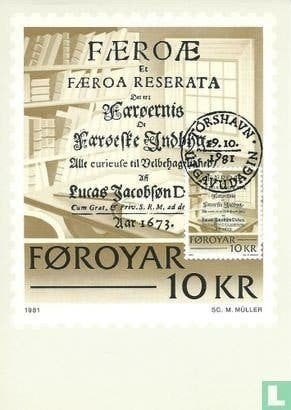 Maximumkaart 5 Historische documenten Faröer Islands 1981, Postzegels en Munten, Postzegels | Europa | Scandinavië, Ophalen of Verzenden