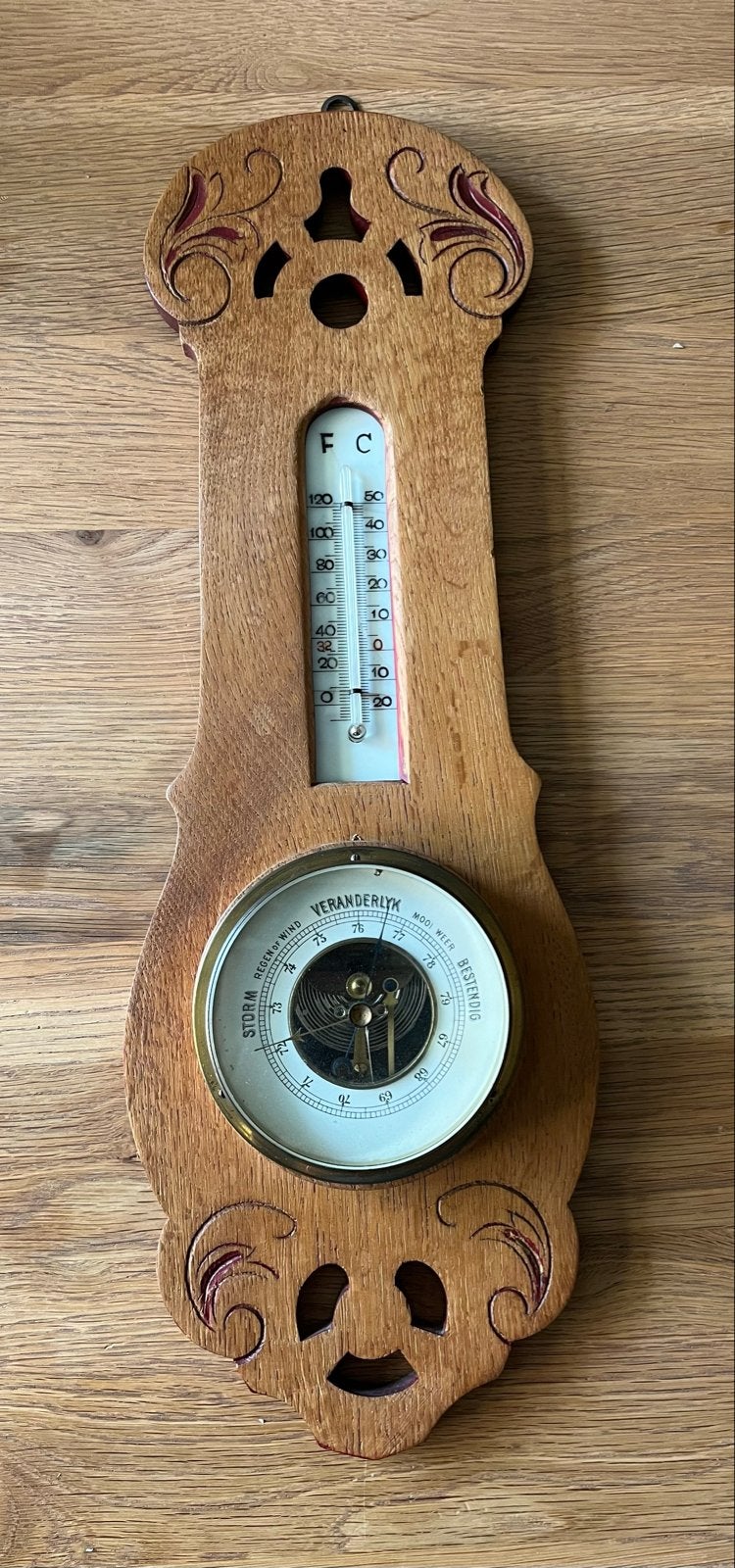 Antieke Barometer uit +- 1920/1930, Ophalen of Verzenden, Gebruikt, Barometer