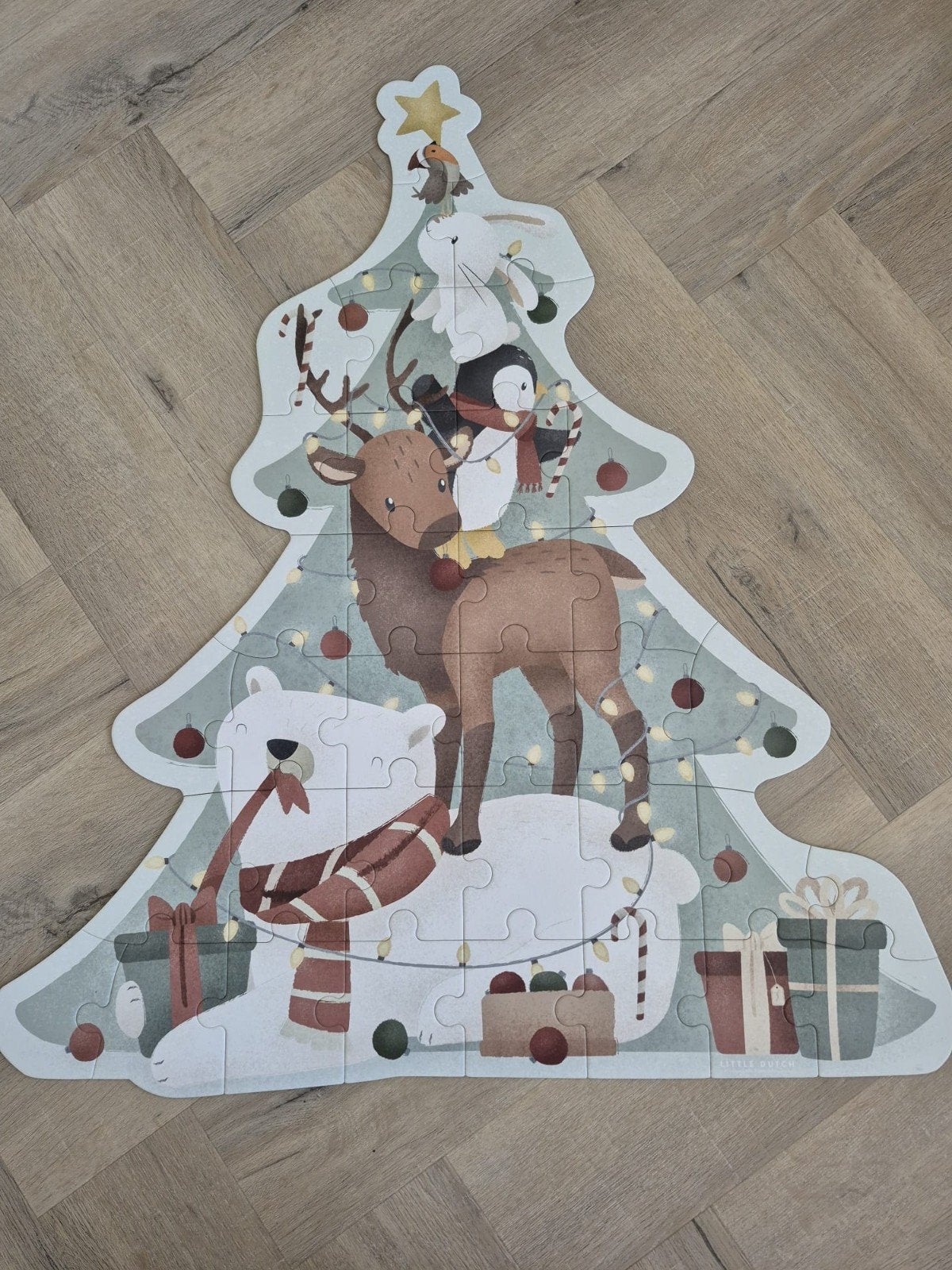 Mooie Little dutch christmas XL puzzel - kerstmis kerstboom, Ophalen, 10 tot 50 stukjes, Zo goed als nieuw, 4 tot 6 jaar