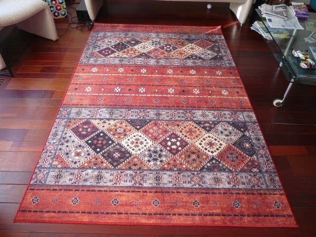 Modern vloerkleed oranje  terracotta kleur 155x245 cm Nieuw, Overige kleuren, 150 tot 200 cm, Ophalen of Verzenden, Rechthoekig