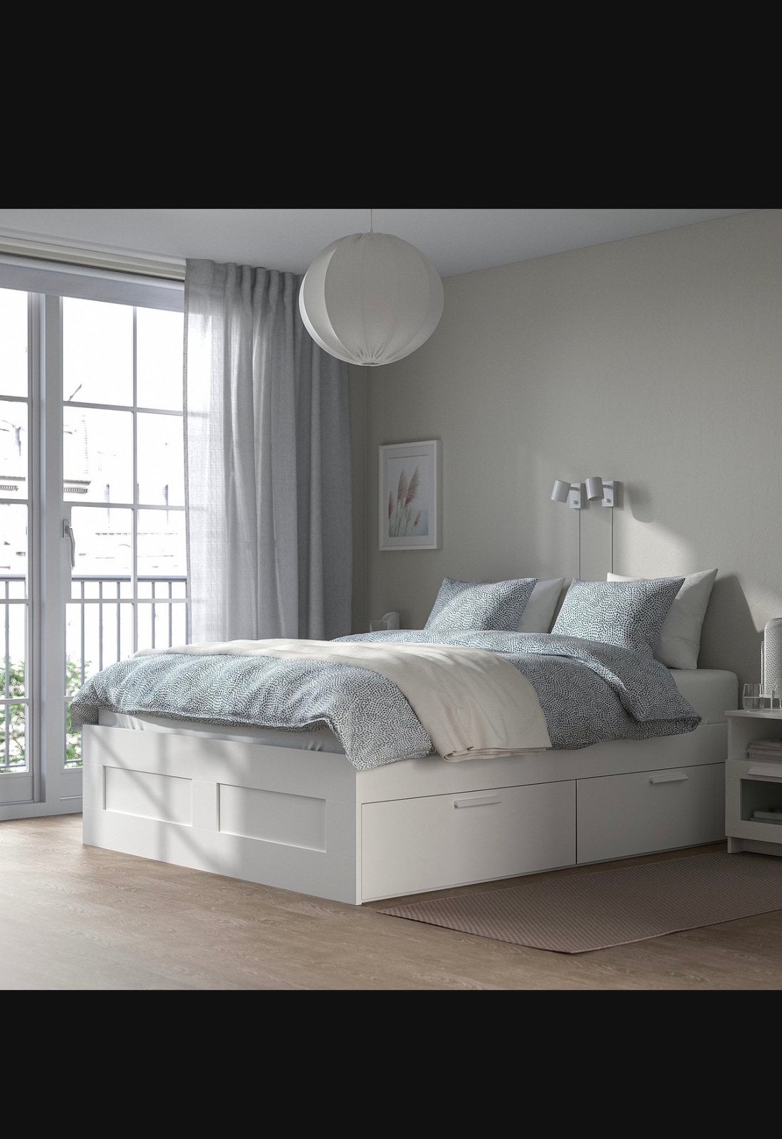 BRIMNES Ikea bed 160x200,Wit, zo goed als nieuw GRATIS, Ophalen, Wit, Tweepersoons, Zo goed als nieuw