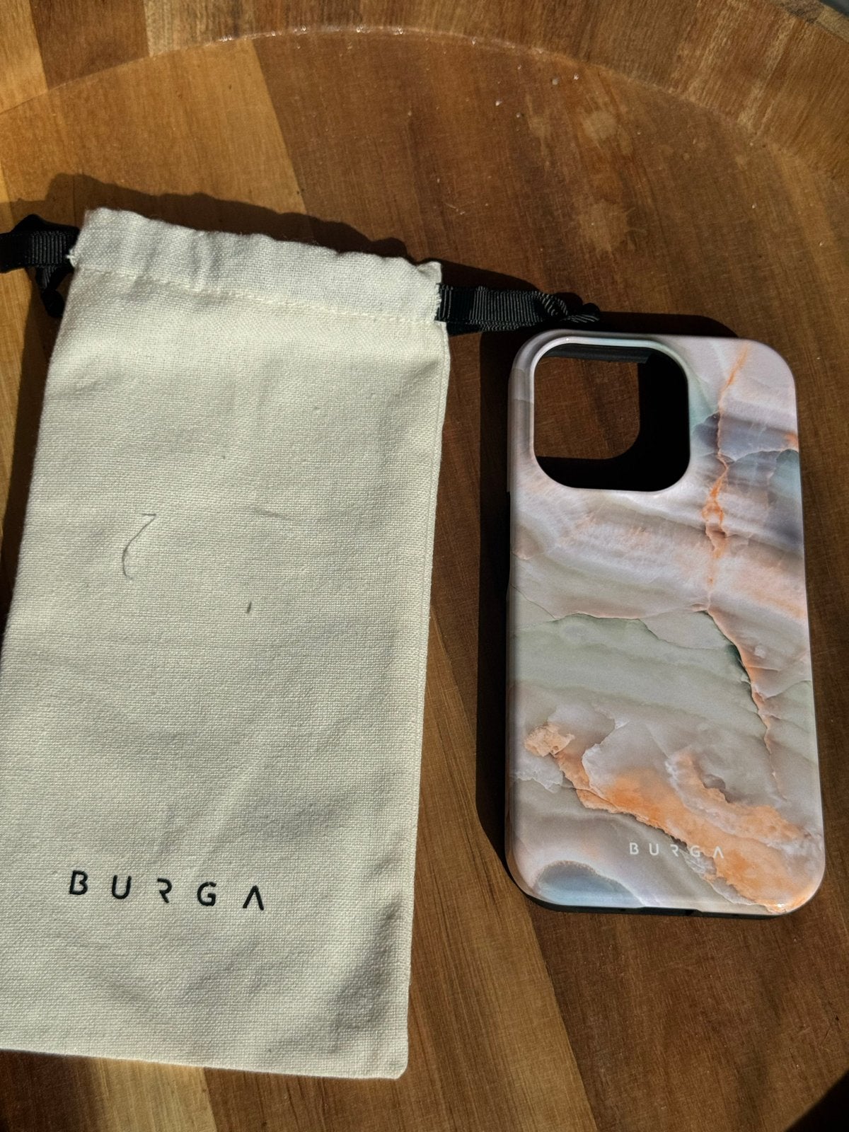 Burga Tough MagSafe iPhone 15 Pro Hoesje - Marmer Design