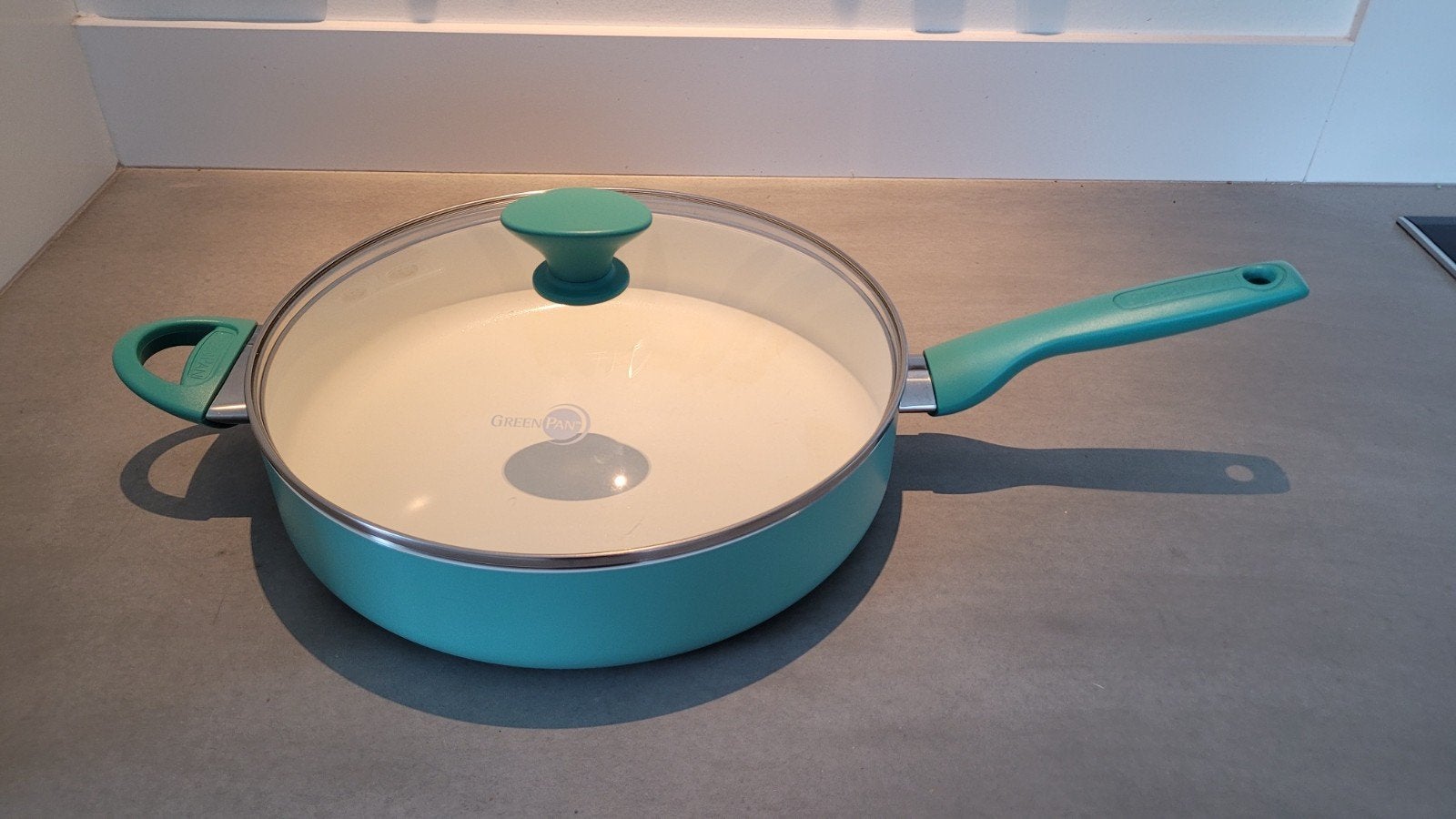 Greenpan PFAS-vrije hapjespan 30 cm met deksel, Ophalen, Keramische plaat, Koekenpan of Braadpan, Nieuw
