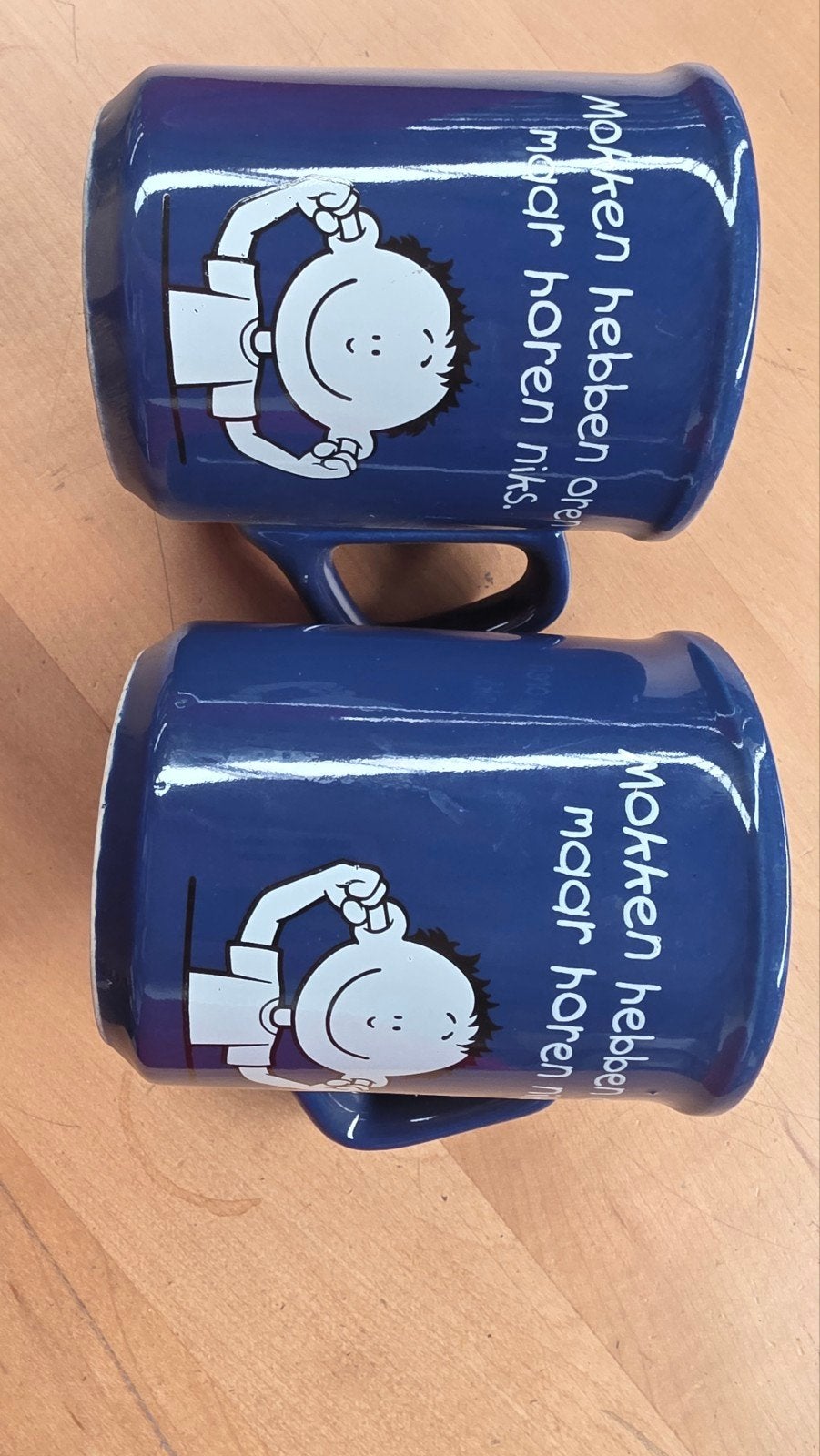 2 blue band mokken, Ophalen of Verzenden, Porselein, Overige stijlen, Kop(pen) en/of Schotel(s)