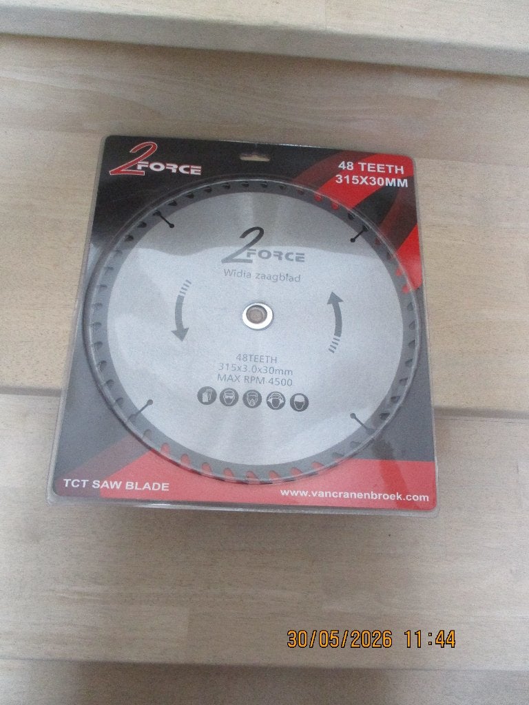 zaagblad 315 mm x 30 mm ; 48 tanden ., Cirkelzaag, 2force, 70 mm of meer, Nieuw