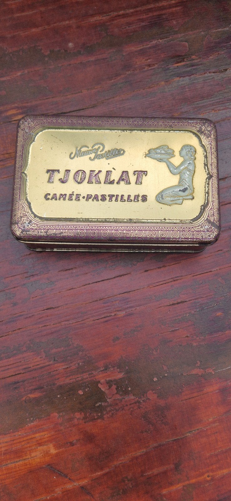 Antiek Tjoklat Camee Pastilles Blik - Chocoladefabriek, Verzamelen, Blikken, Ophalen of Verzenden