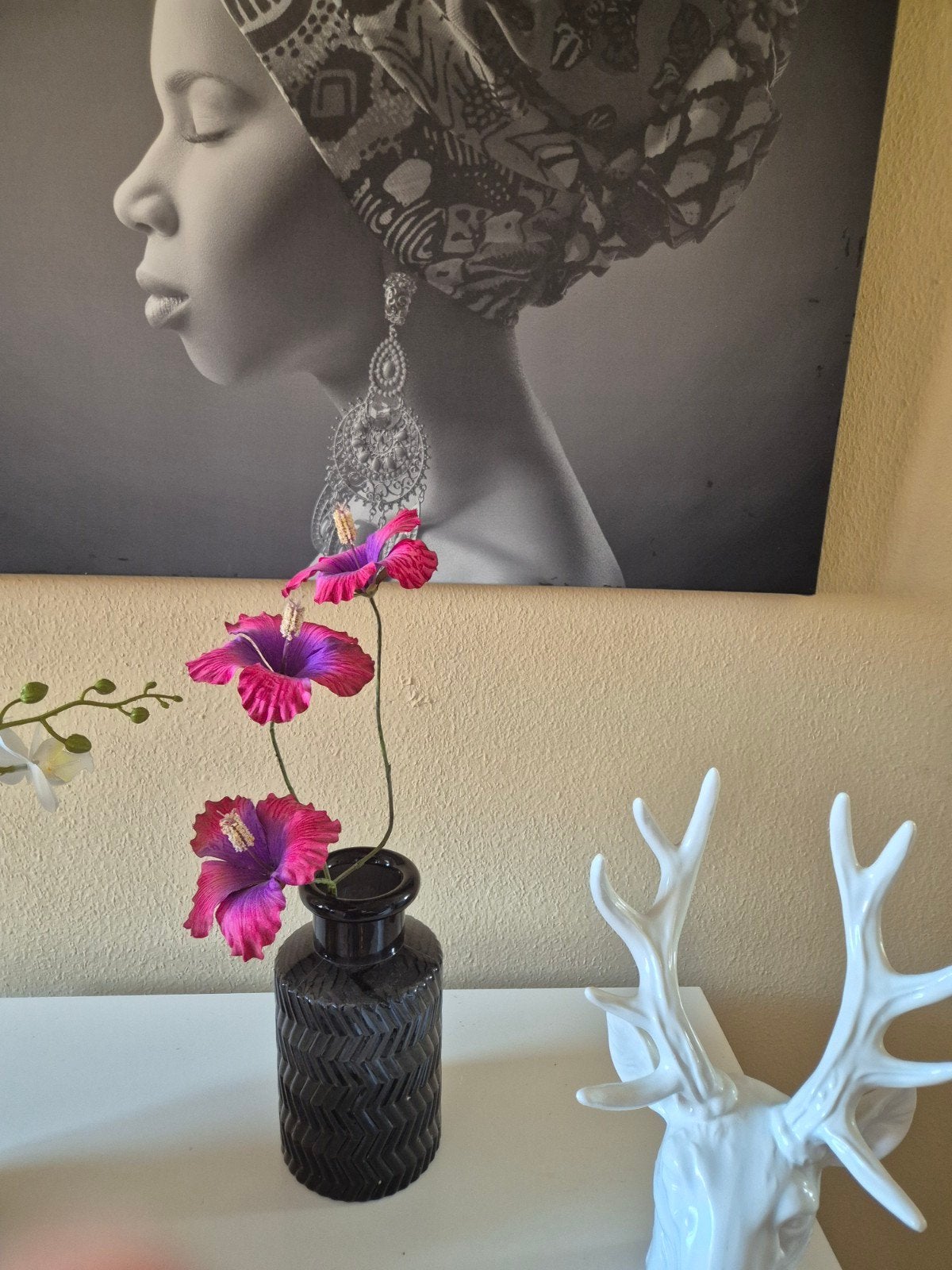 vaas met bloem intratuin, Ophalen of Verzenden, Zo goed als nieuw