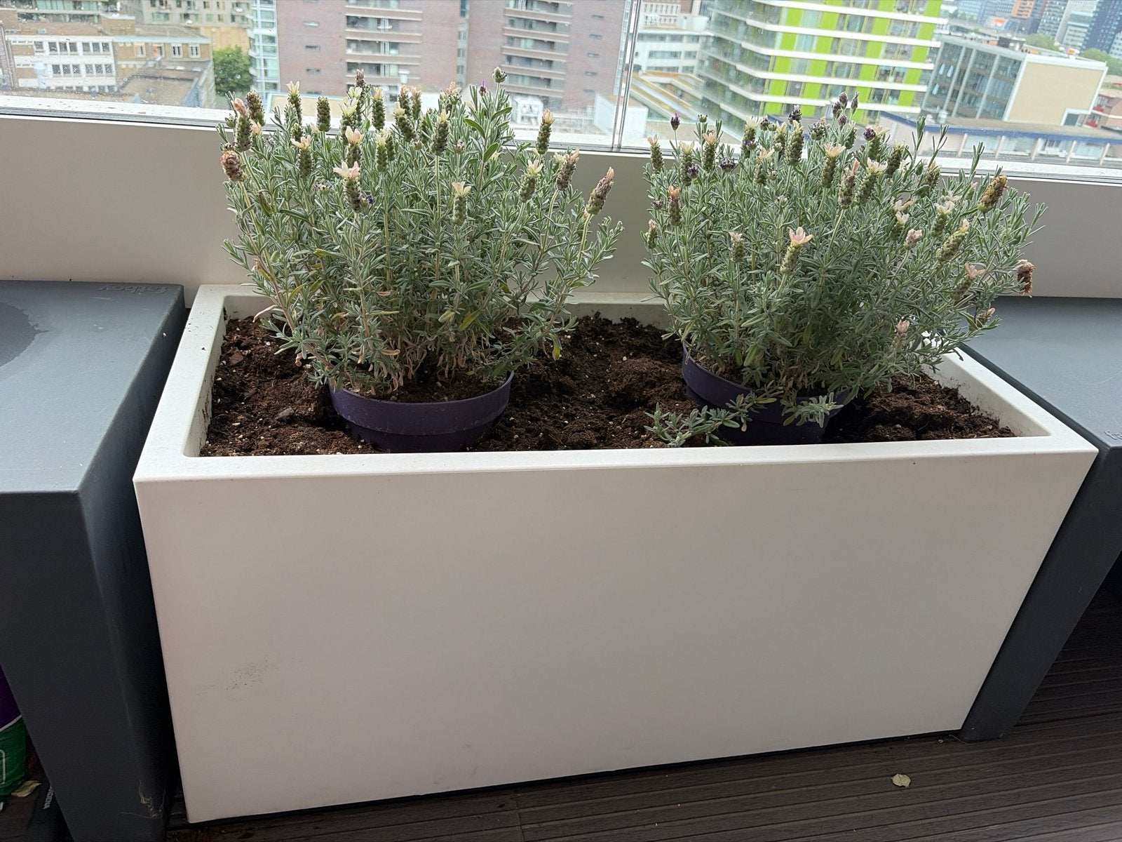 Elho plantenbak kunststof 88x39x43 cm, Tuin en Terras, Bloembakken en Plantenbakken, Ophalen, Kunststof, Gebruikt, Balkon