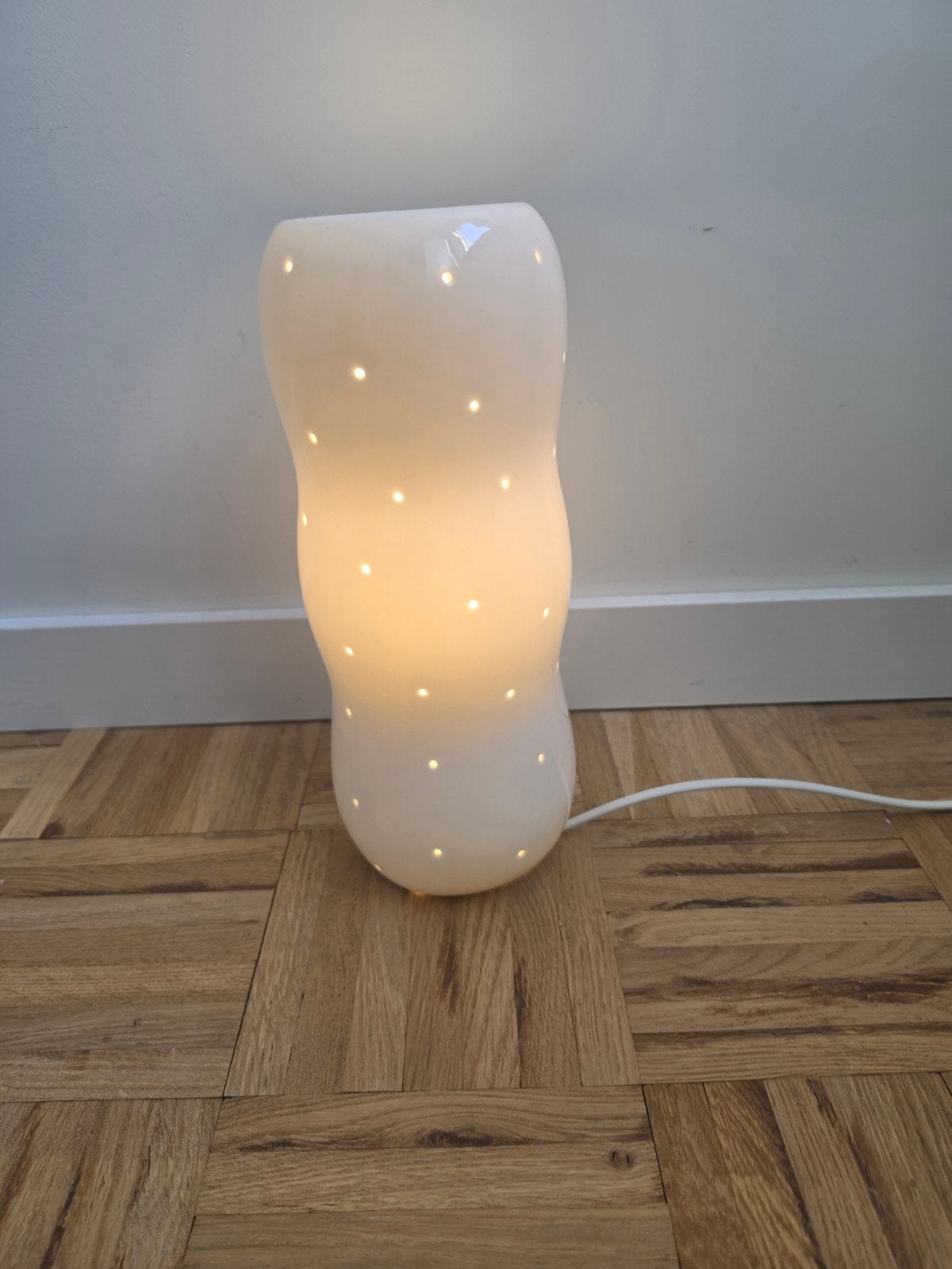 ikea Damsta vintage lamp, Vintage, 30 cm, Wit, Ophalen of Verzenden