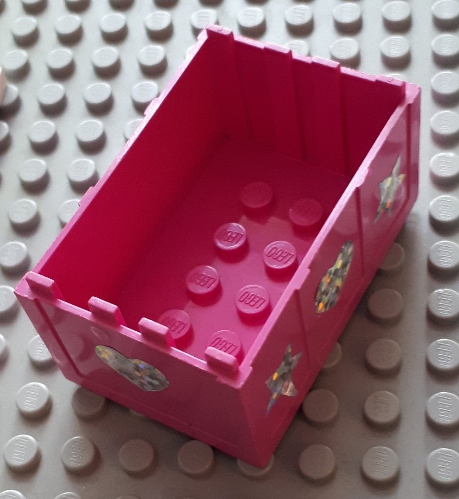 x516 (1) dark pink 1x Container, Trunk Bottom 4 x 6 x 2 1-3, Ophalen of Verzenden, Gebruikt