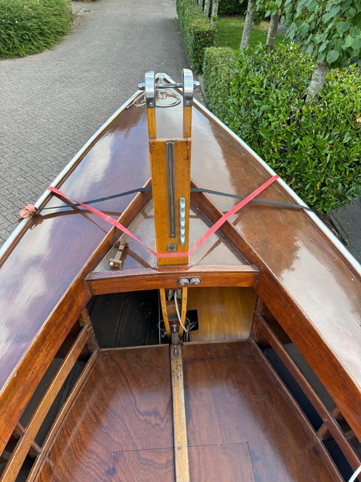 Goede houten Valk met complete uitrusting en trailer, Ophalen, Gebruikt, Hout, Open zeilboot