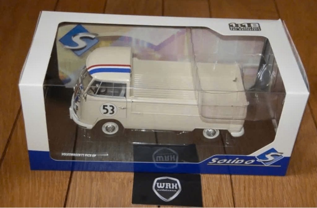 1:18 Volkswagen T1 Pick Up Herbie #53 Solido in box WRH, Verzenden, Zo goed als nieuw, Auto, Solido
