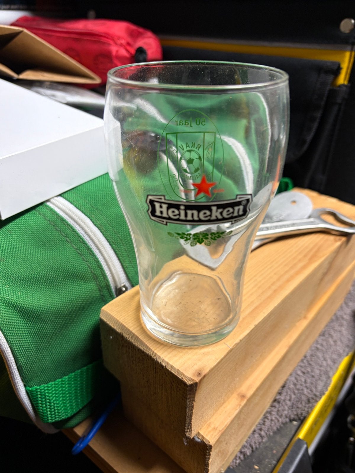 Dubbeldruk glas Heineken, Verzamelen, Ophalen of Verzenden, Nieuw, Bierglas