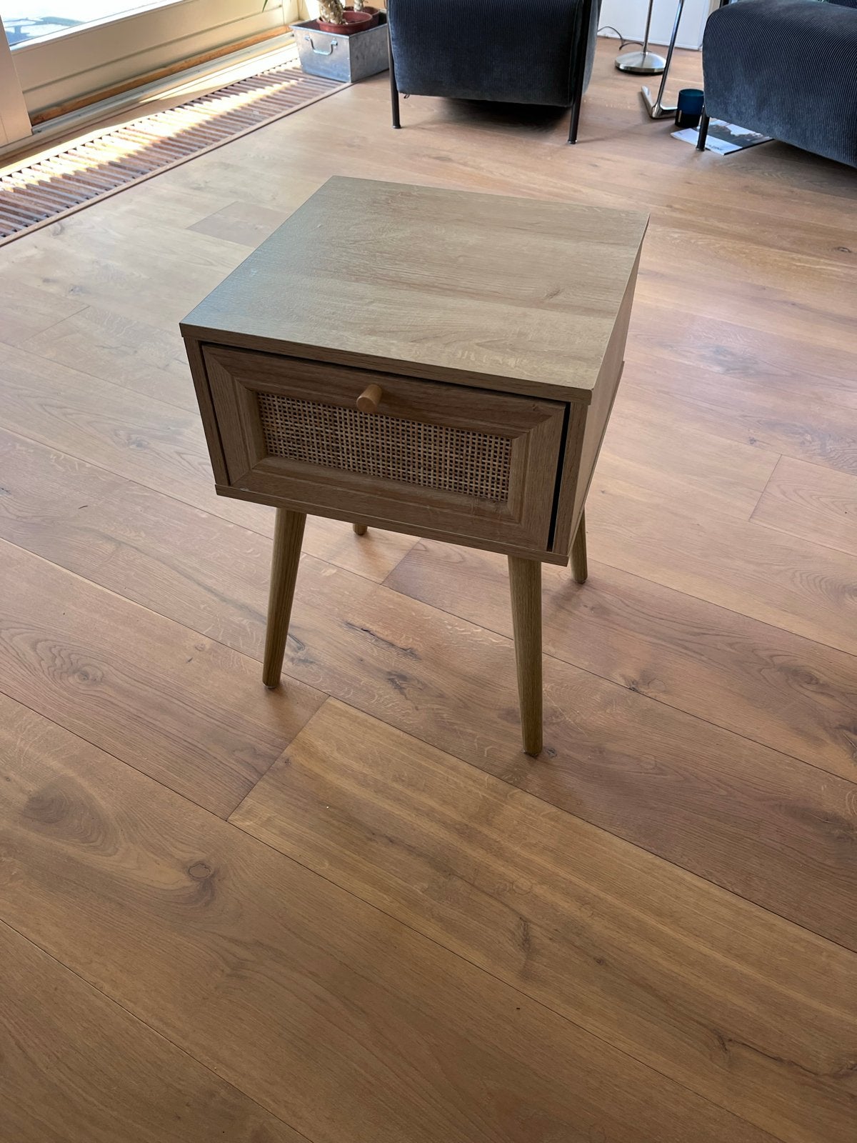 Nachtkastje/Bijzettafel met lade - 35x35 cm, Huis en Inrichting, Tafels | Bijzettafels, Ophalen, Minder dan 45 cm, Minder dan 55 cm