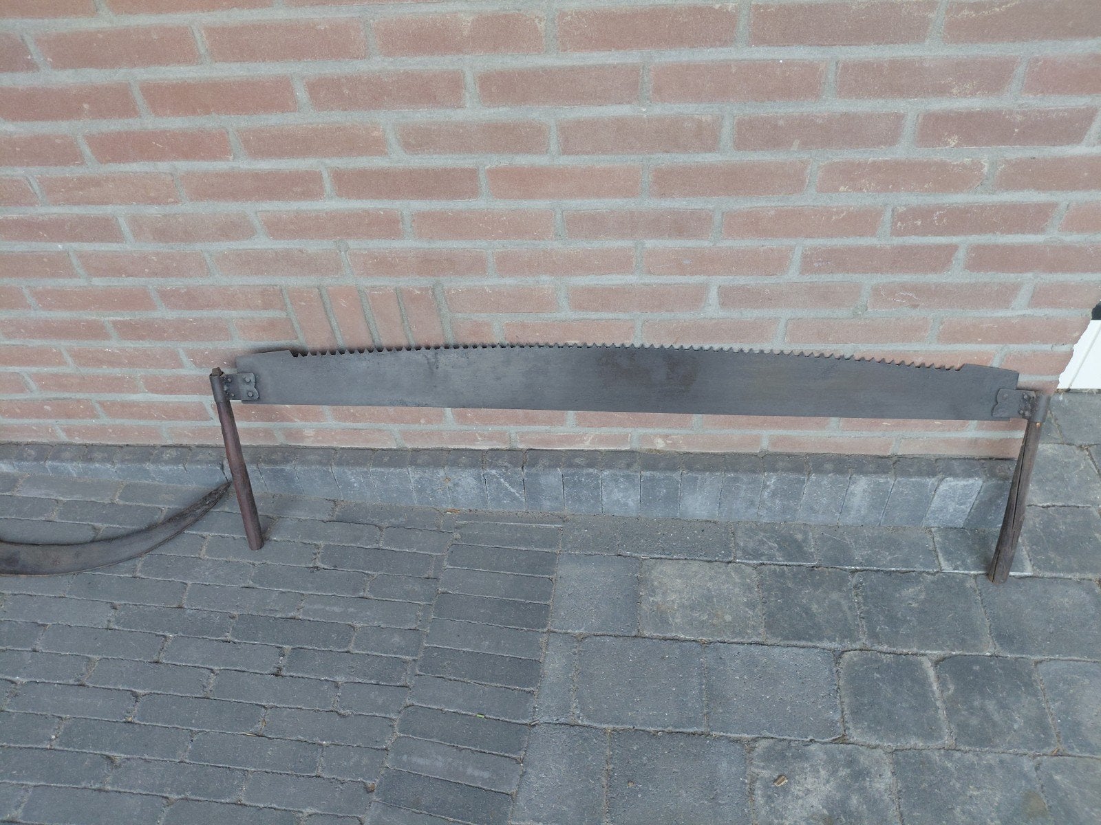 Oude handzaag, pikhaak en een zicht., Antiek en Kunst, Antiek | Gereedschap en Instrumenten, Ophalen