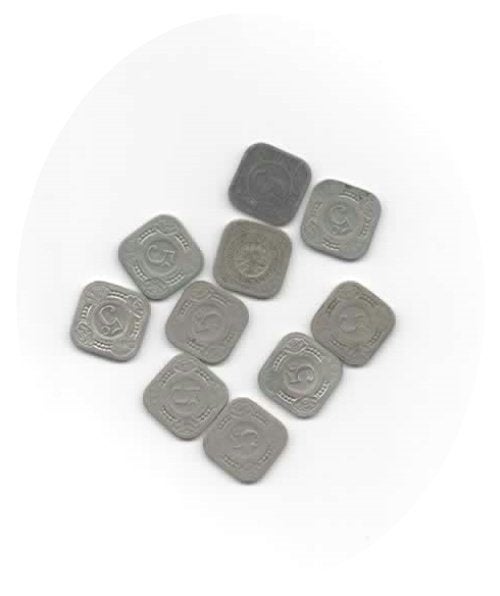 10 x 5 cent, Verzenden, Koningin Wilhelmina, 10 cent