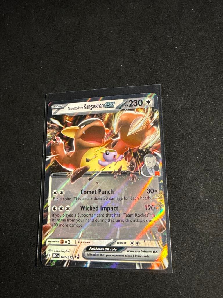Team Rocket's Kangaskhan EX 162/217 Pokémon Kaart, Verzenden, Zo goed als nieuw, Losse kaart