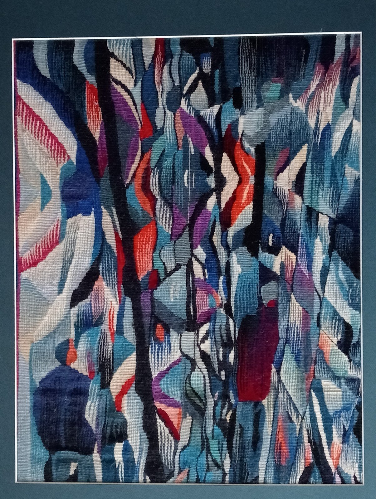 Textielkunst kubisme stijl o.a Dr Seuss, Ophalen of Verzenden