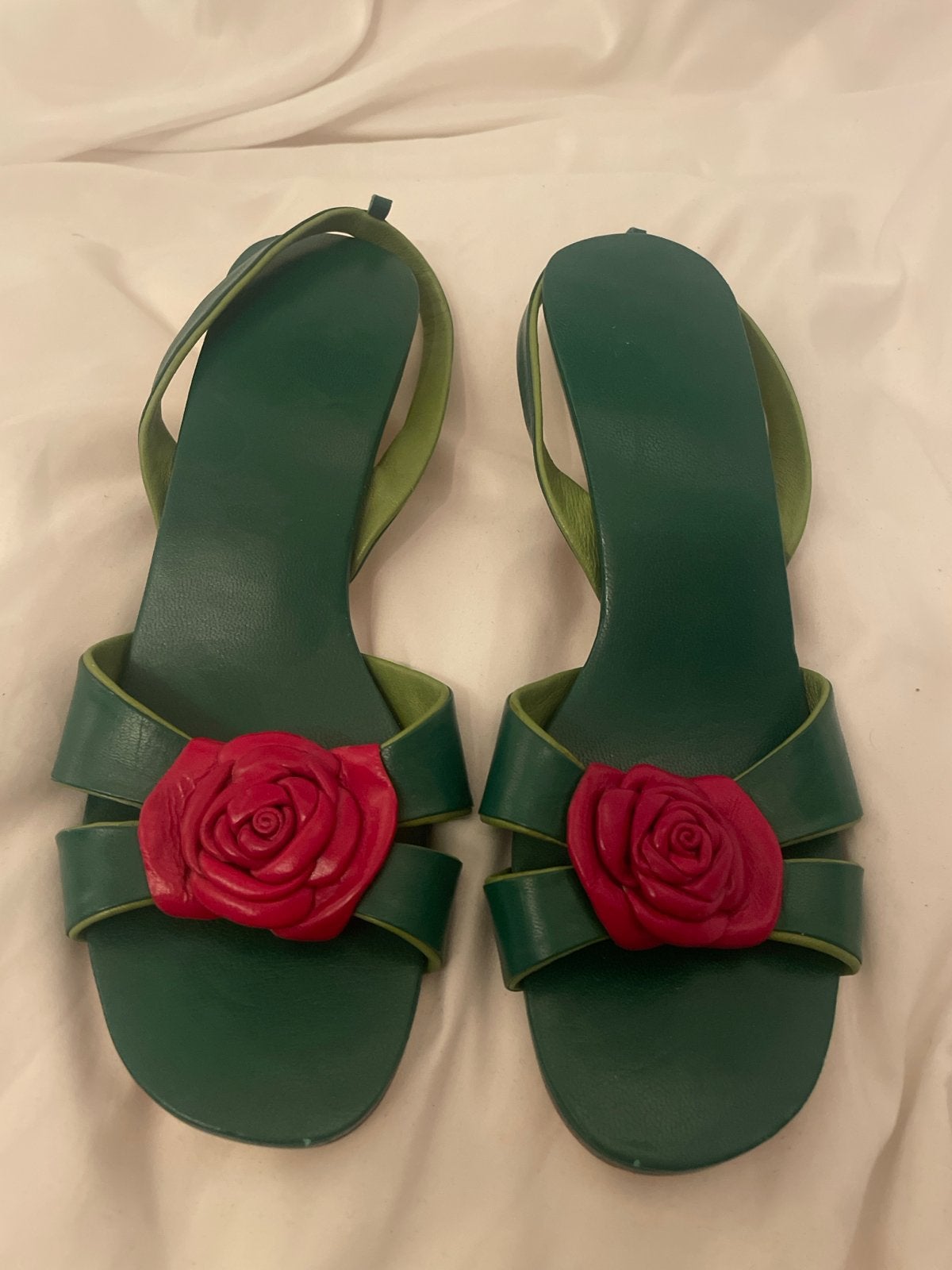 Valeria Lacerda Handgemaakte Braziliaanse Sandalen Maat 39, Verzenden, Nieuw, Sandalen of Muiltjes, Groen