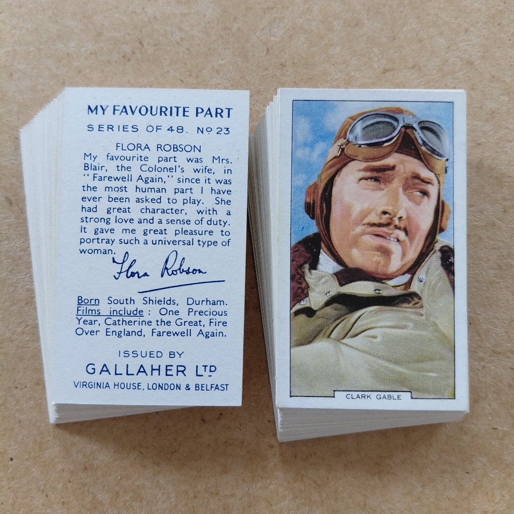 My Favourite Part compl. set 48 cigarette cards filmsterren, Ophalen, Gebruikt, Film, Overige typen