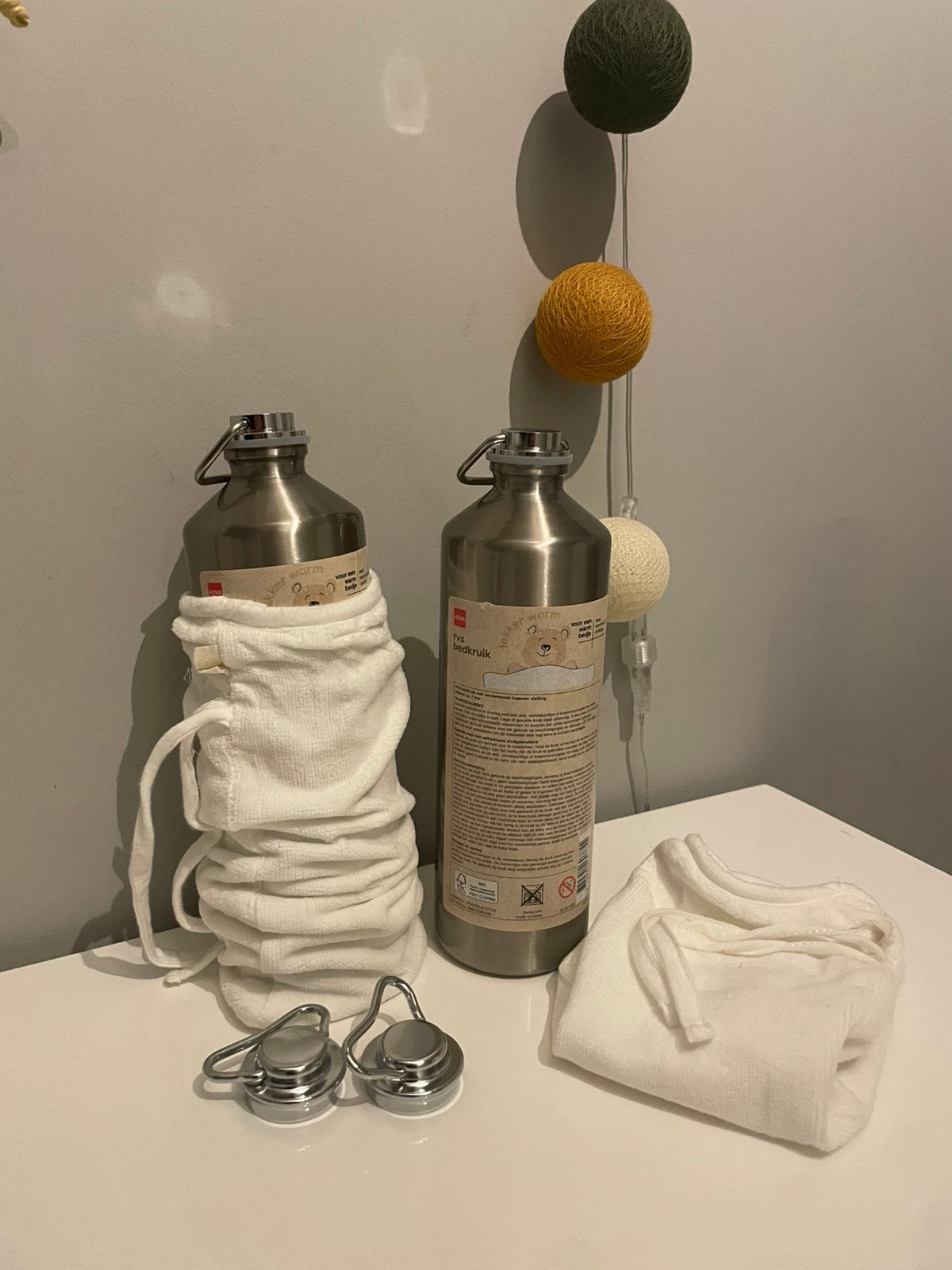 Bedkruik nieuw! Met hoezen en twee reserve doppen., Ophalen of Verzenden, Nieuw, Kunststof, Minder dan 5 flessen
