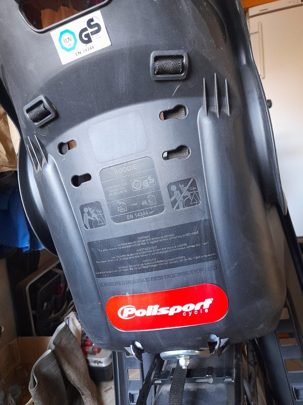 Fietsstoeltje voor achterop, Ophalen, Achterzitje, Polisport achterzitje, 9 t/m 36 kg