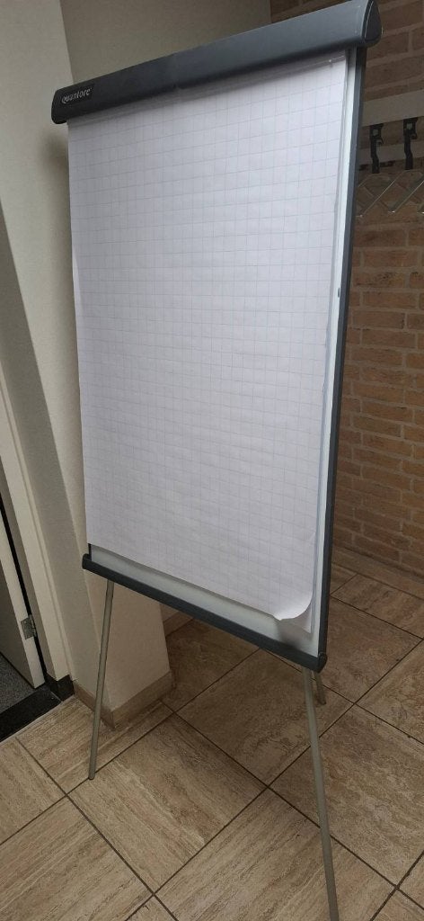 Flipover met papier, Ophalen, Gebruikt, Whiteboard