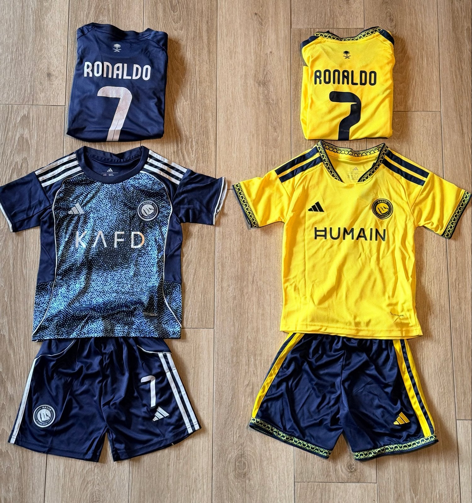 Voetbaltenues maat 116 t/m 164 ! Ronaldo / Yamal / Mbappe !, Maat XS of kleiner, Ophalen of Verzenden, Nieuw, Set