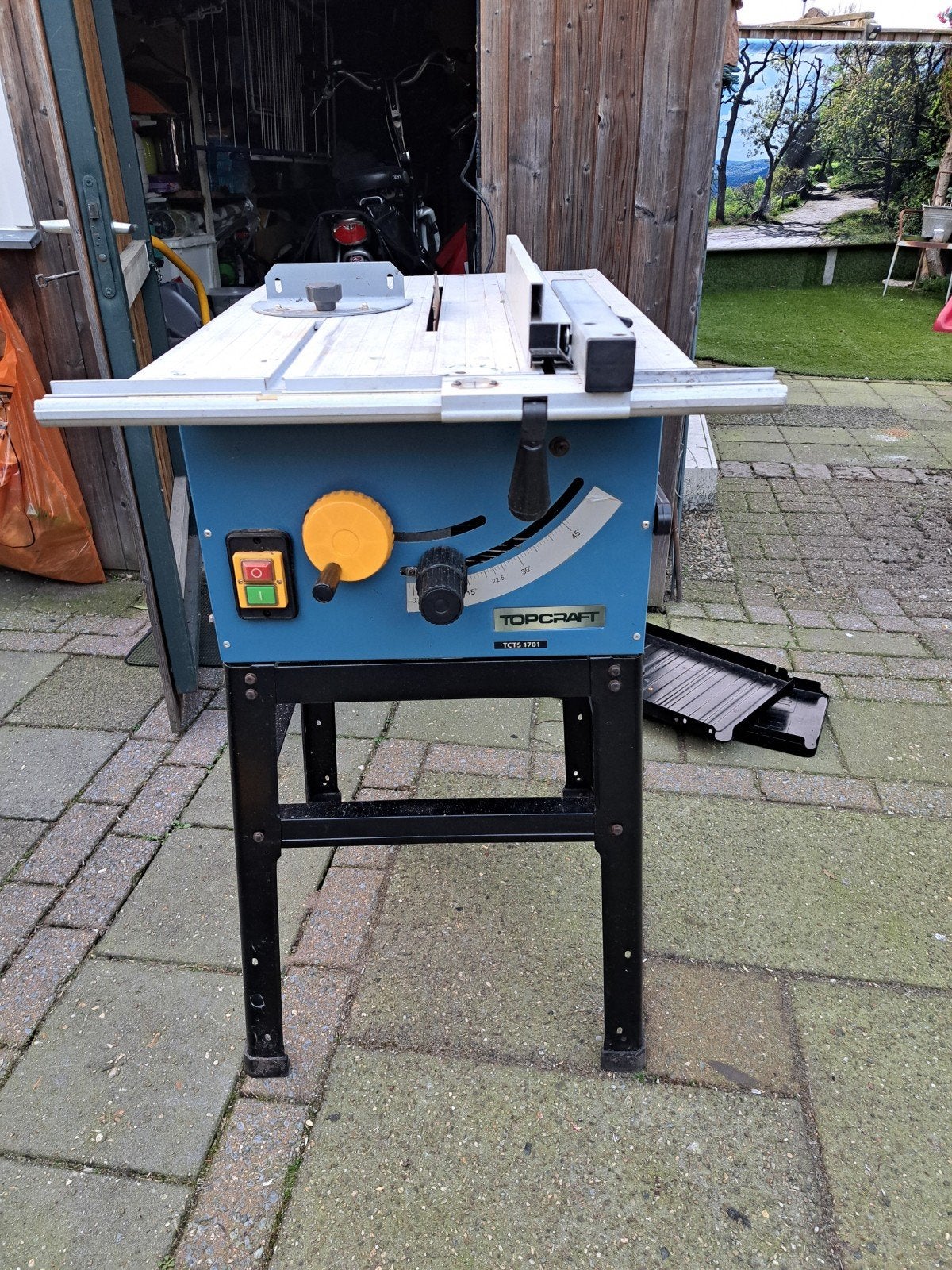Tekoop zaagtafel met afzuiging, Doe-het-zelf en Verbouw, Ophalen, Gebruikt, Cirkelzaag, Topcraft