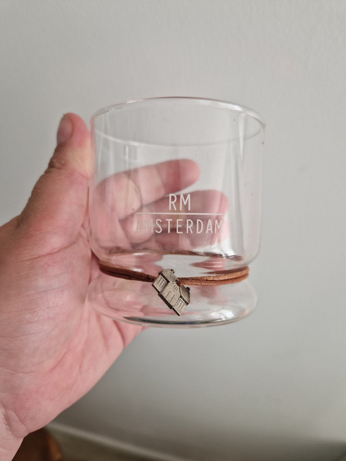 Riviera maison waxinelichthouder kaars huisje glas, Ophalen of Verzenden